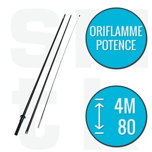 mat d'oriflamme avec potence de 4m80